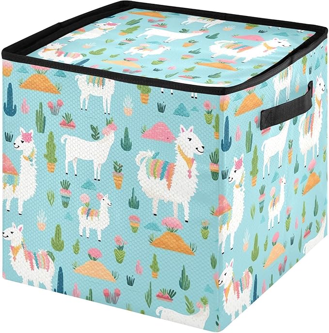 Kigai Alpaca Christmas Ornament Storage Box with Zipper & Adjustable Dividers Holiday Ornament Organizer Xmas Storage Container, 64 Balls