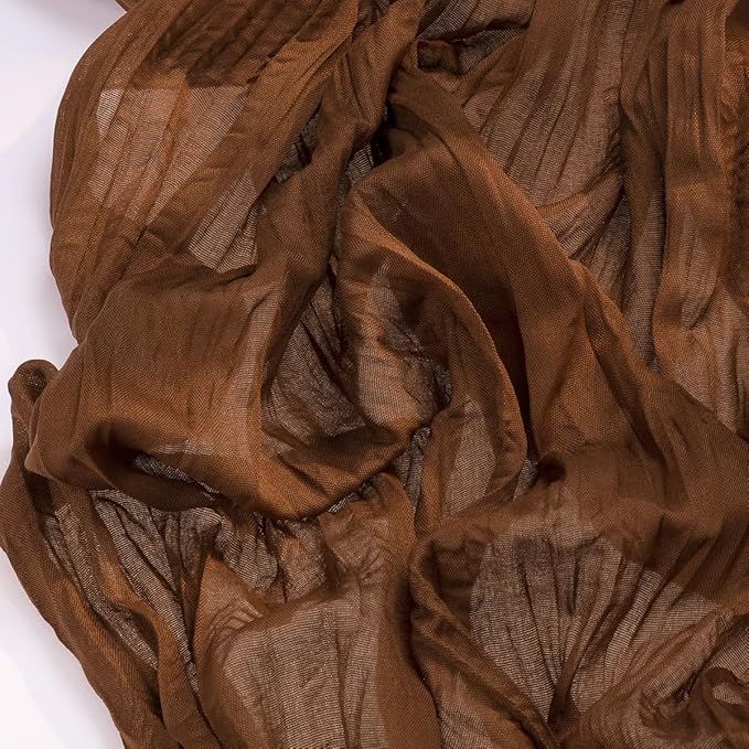 Socomi Brown Coffee Cheesecloth Table Runner Easter Spring Boho Rustic Gauze 120 inch 10FT Cheese Cloth Runner for Wedding Party Baby Shower Birthday Home Decor Holiday Decorations