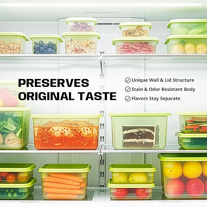 LocknLock Fresh-Block Plastic Food Storage Container | Produce Storage Containers for Fridge | Vegetable & Fruit Storage Containers for Fridge, Airtight Storage, Microwave & Dishwasher Safe, 3.2L
