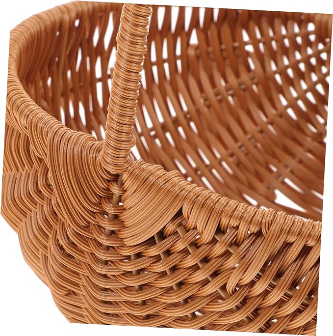 LABRIMP Rectangular Mini Woven Easter Basket with Handle for Storage Decorative Basket for Boys and Girls Parties and Home Organization for Candy and Items Storage