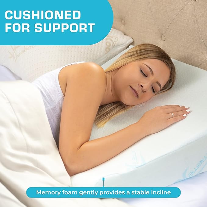Xtreme Comforts Wedge Pillow Headboard | 7 Inch Bed Wedge Pillow Cushion for Sleeping, Reading, and Lounging | Multi-Use Support for Upright Rest, Back Support & Leg Elevation
