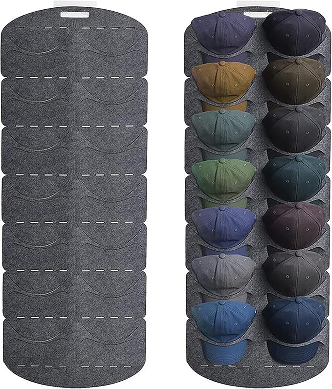 Hanging Hat Organizers for Bedroom Closet Space Saving Wall Door Back Display Rack Baseball Cap Felt Storage Holders Wholesale