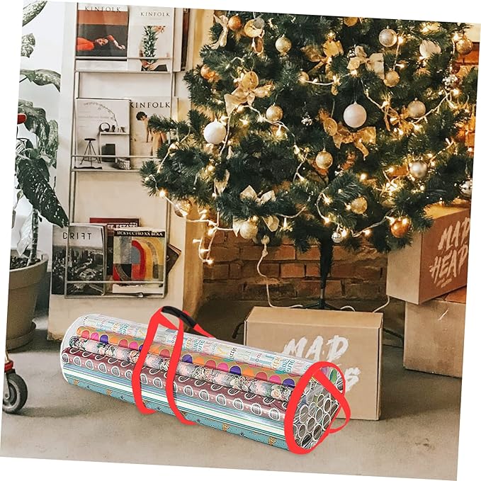 Garneck Storage Bag Clear Organizer Pouch for Wrapping Paper and Supplies Compact Design Fits Under Beds Shelves Attics