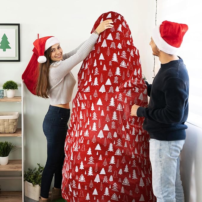Yeshone 2 Pieces Large Christmas Tree Storage Bag with Drawstring for 7.5 Ft Trees Christmas Trees Covers for Upright Dust Proof Storage Containers(Tree)