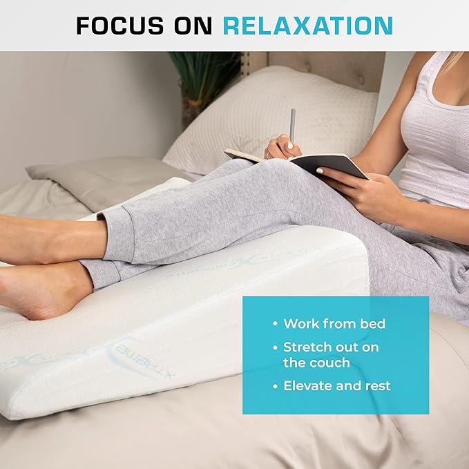 Xtreme Comforts Wedge Pillow Headboard | 7 Inch Bed Wedge Pillow Cushion for Sleeping, Reading, and Lounging | Multi-Use Support for Upright Rest, Back Support & Leg Elevation