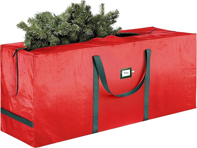 Heavy Duty Moving Bag 7.5 Ft - Christmas Tree Bag Red - Xmas Tree Storage Bag Holds 7.5 Ft Christmas Tree Storage For All Year Round Christmas Storage
