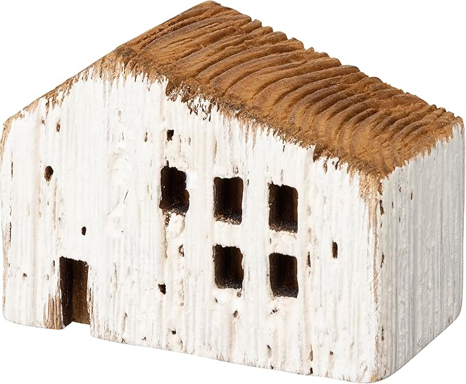Primitives by Kathy Set of 3 Rustic Wooden House Figurines