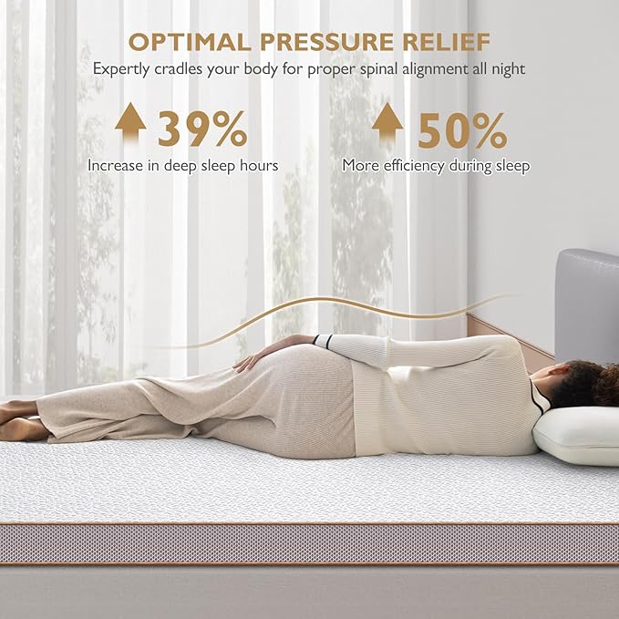 BedStory 3 Inch Gel Memory Foam Mattress Topper King - Pressure Relief Bed Toppers with Breathable Removable Cover and High Density Foam, CertiPUR-US Certified Comfort