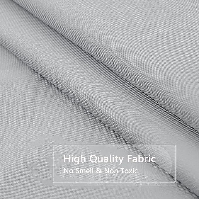 LLSCL Grey Fabric Shower Curtain Liner with Bottom Counterweight, Waterproof Hotel Quality, 72 x 72 Machine Washable