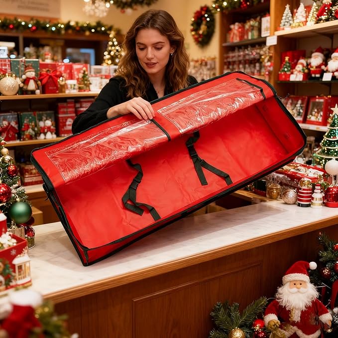 Wrapping Paper Organizer Storage | Large Bags with Handle,Wrapping Paper Storage Bag with Interior Pockets - for Home Underbed Basement Garage Closet College Dorm Attic