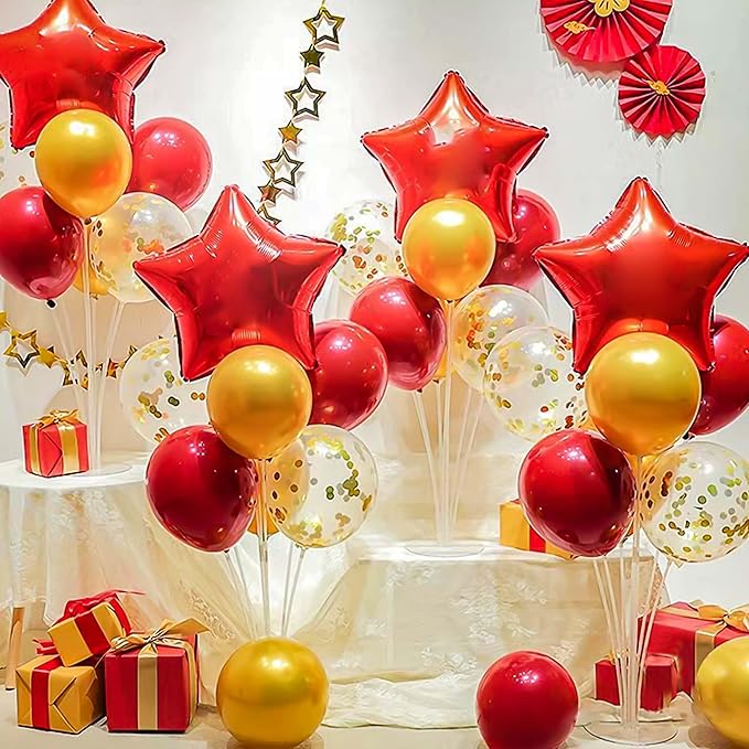 JOYYPOP 10 Sets Balloon Stand Kit, Balloon Sticks with Base Party Supplies Birthday Graduation Party Decorations Wedding