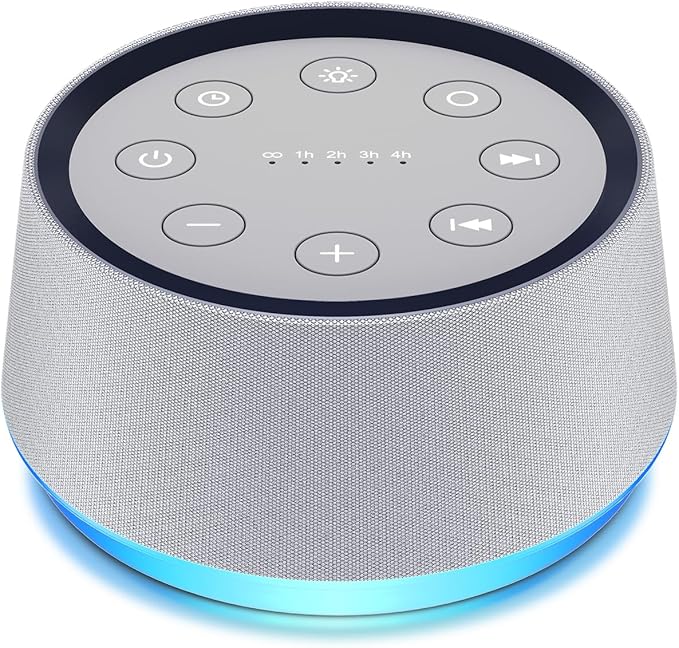 Sound Machine with 30 Soothing Sounds White Noise Machine 12 Colors Night Light for Baby Adults Kids Sleep Machines 36 Volume Levels 5 Timers for Home Office