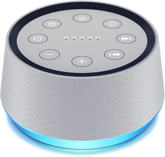Sound Machine with 30 Soothing Sounds White Noise Machine 12 Colors Night Light for Baby Adults Kids Sleep Machines 36 Volume Levels 5 Timers for Home Office