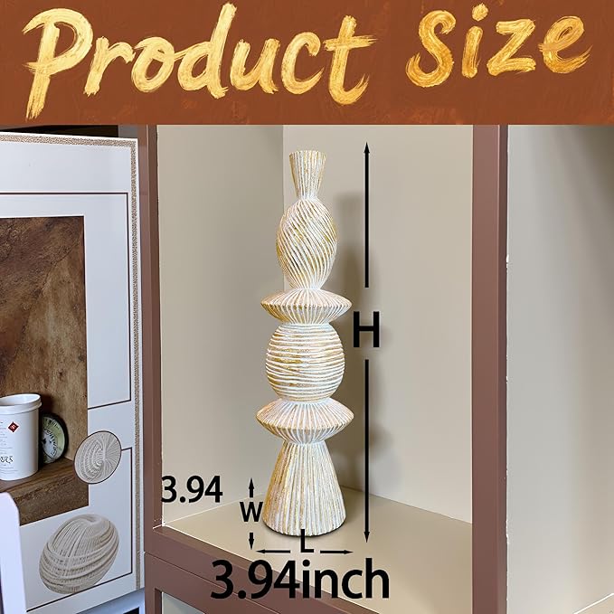 15" Modern Abstract Tower Decorative Sculpture, Chess Sculptures,Home Decor,Coffee Table Statues,Shelf Top Decor Aesthetics,Dining Living Room Desk Decor