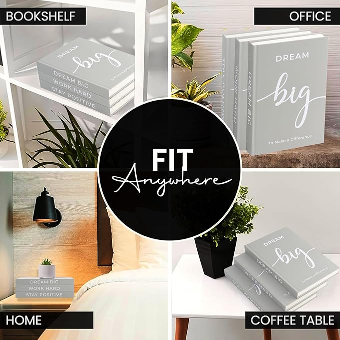 Decorative Books for Home Decor (Dark Neutral Brown) - Faux for Decoration Coffee Table | Book Shelf Decor | Entryway | Console Table - Modern Luxury Designer Decor Set - Decorative for Display