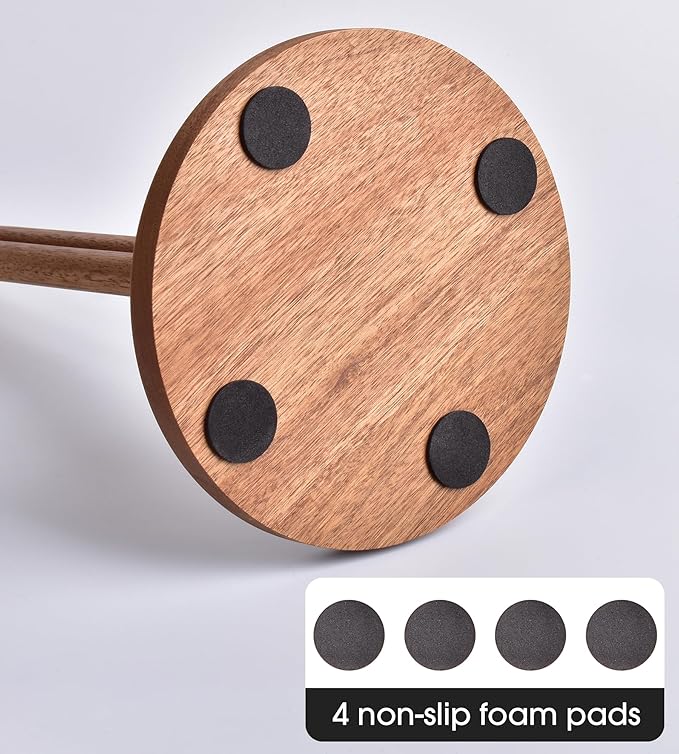 Acacia Wooden Paper Towel Holder Stand for Jumbo Roll - Stylish Kitchen Paper Rack Bathroom Towel Roll Stand Organizer, UA, Solid Wood Simply Standing Countertop Paper Roll Holder, Standard