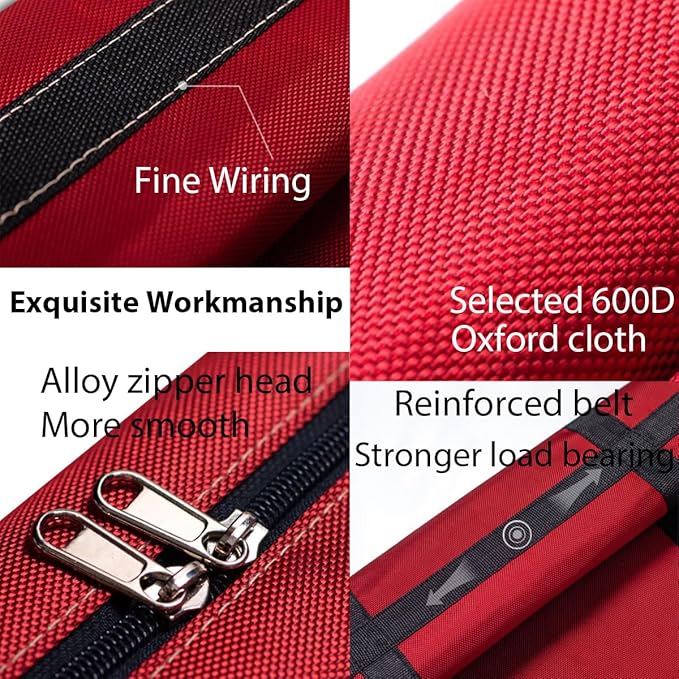 HikooLSS Small Christmas Tree Storage Bag 4Ft/5Ft Heavy Duty Reusable 600D Oxford Fabric Xmas Tree Bag/Container/Holder for Short Artificial Christmas Tree(39" X 12" X 24") Red