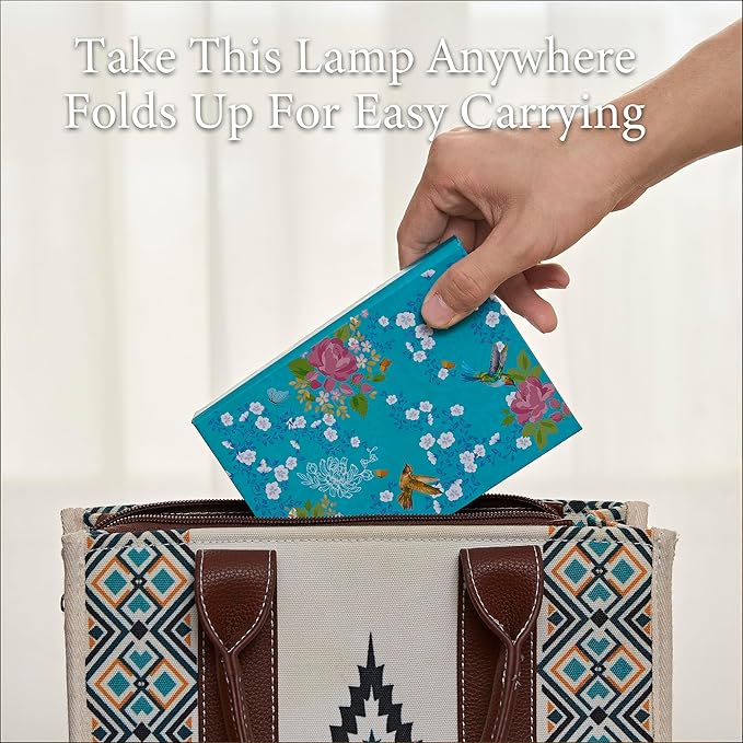 Uniwolk Flower Book Lamp Bookish Birthday Gifts for Women or Freinds, Foldable Paper Desk Lamp for Bedroom Living Room, Book Light as Gifts for Book Lovers, Desk Decor Cute Stuff