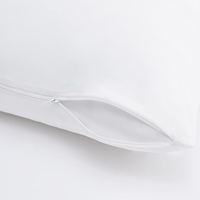 Serta Power Chill Cooling Pillow Protectors, Stain Resistant and Zippered Pillow Protector, Protects Pillow from Dust and Dirt, King, White, 2 Count ( Pack of 1)