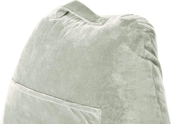Husband Pillow Reading Pillow with Arms - Standard Backrest for Sitting Up in Bed - Firm Support Bed Rest Pillow for Adults, Neck Roll, Removable Cover -TV, Reading, Lounging - Desert Sage