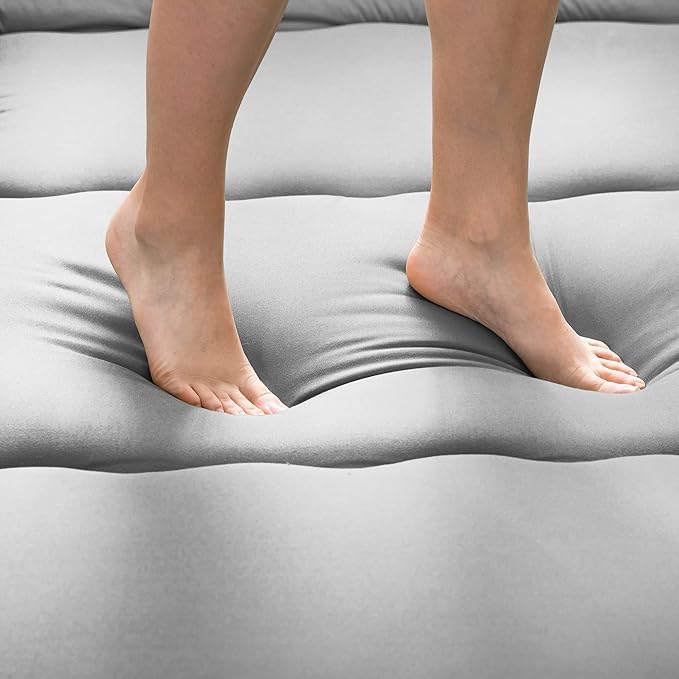MAXYOYO Japanese Floor Mattress, Thicken Futon Sleeping Pad Foldable Roll Up Mattress Boys Girls Dormitory Floor Lounger Cushion and Sofas, Grey, Twin Size