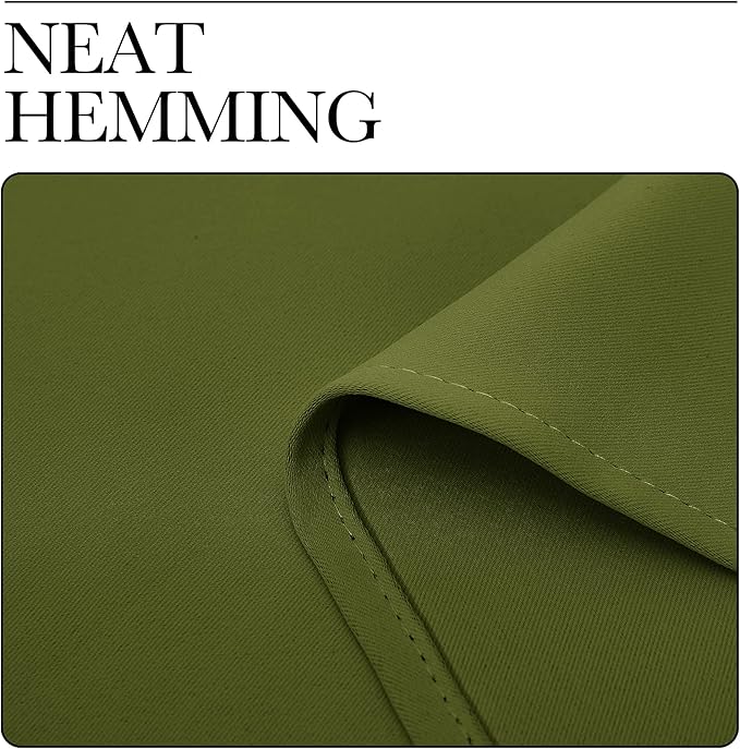 NICETOWN Bedroom Curtain Panels Blackout Draperies, Thermal Insulated Solid Grommet Blackout Curtains/Drapes (One Pair, 55 by 68-inch, Olive Green)
