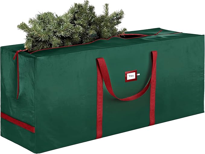 Heavy Duty Christmas Tree Storage Bag 9 Ft - Christmas Tree Bag Green - Tree Bags For Storage - Xmas Tree Storage Bag Holds 9 Ft Christmas Tree Bag For All Year Round Christmas Storage