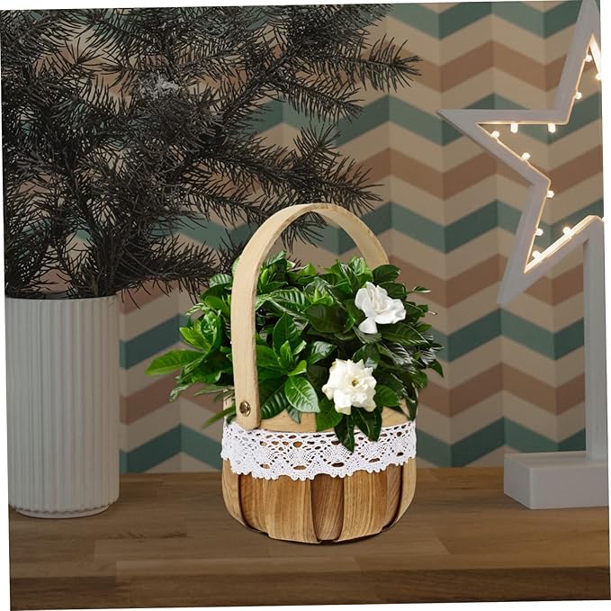 Zerodeko 1Pc Woven Pumpkin Basket for Halloween Candy Storage Container for Trick Treating Festive Decoration and Sundries Organization Unique for Parties