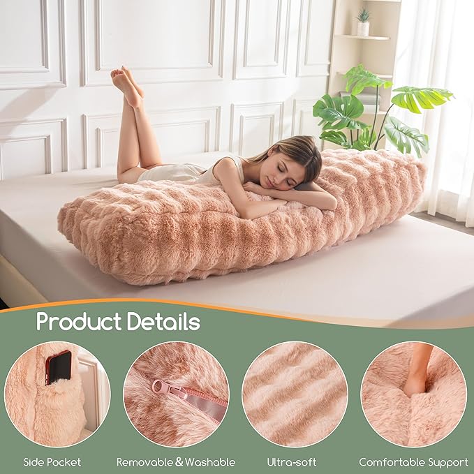 HIGOGOGO Headboard Pillow Queen,Ultra-Soft Wedge Pillow with 2 Cylindrical Neck Pillows,Memory Foam Filling,Back Support Pillows for Bed Sitting Up, Reading & Working, Removable Cover, 59.1"x19.7"