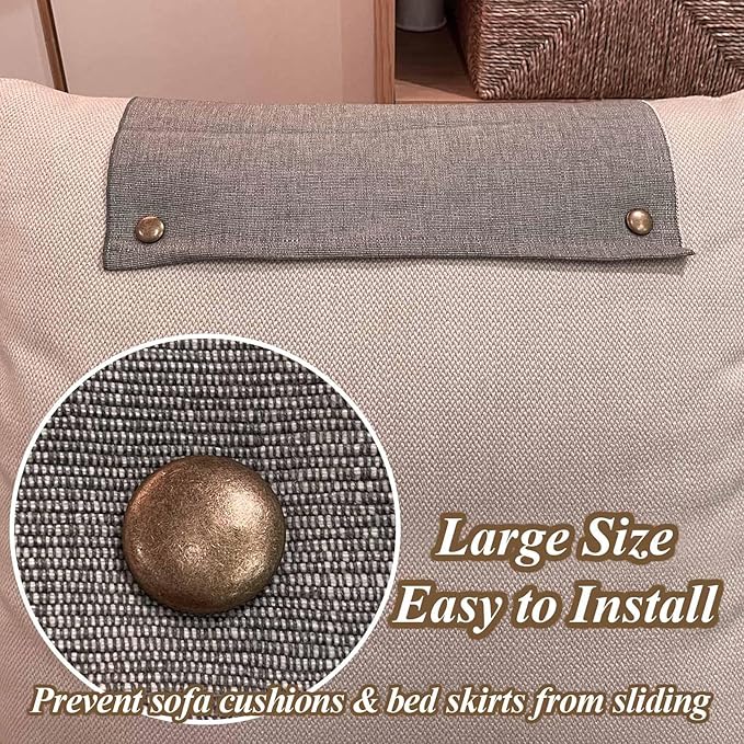 Pure Copper Upholstery Pins for Bed Skirts, Slipcovers, Sofa & Armchair Covers – Secure Furniture Fabric, 16 Pack