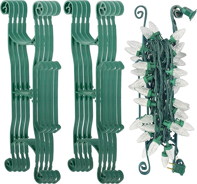 Dazzle Bright 8 Pack Christmas Lights Storage Holder, Holiday Light Storage for All Purpose Light Cord Wind Up, Christmas String Lights Organizer Holder