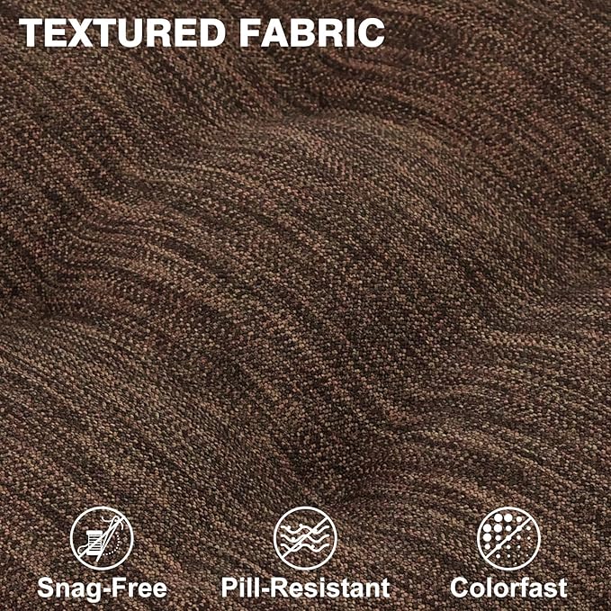 Shinnwa Dining Chair Cushions Set of 6, Dual-Layer Memory Foam Kitchen Chair Cushions, Patented Design Seat Pads with Ties, 16.5 x 16.5 x 3.5in, 6 Pack, Dark Brown