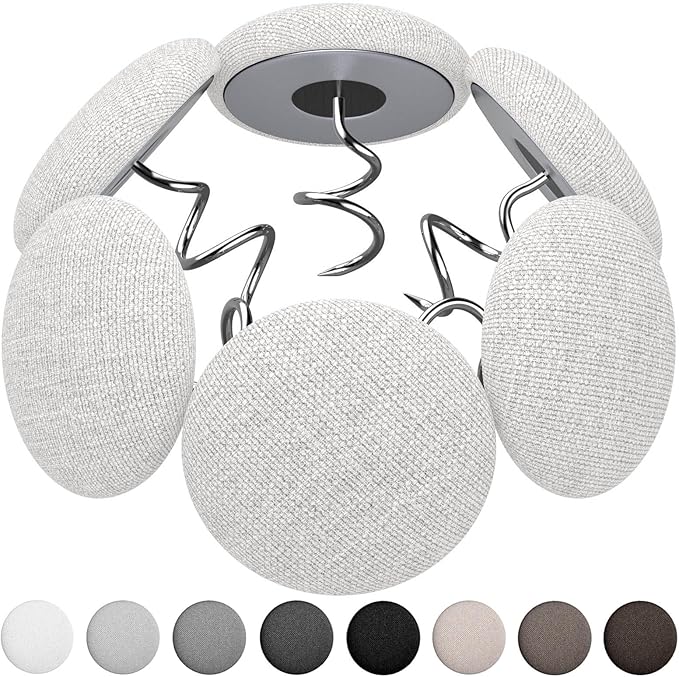 12 Colors Fabric Covered Button Twist Pins Dust Ruffle Pins- for Sofa，Upholstery，Armchair Caddies, Armrest Covers,Bed Skirts, Slipcovers, Headliners (12, Rice White)