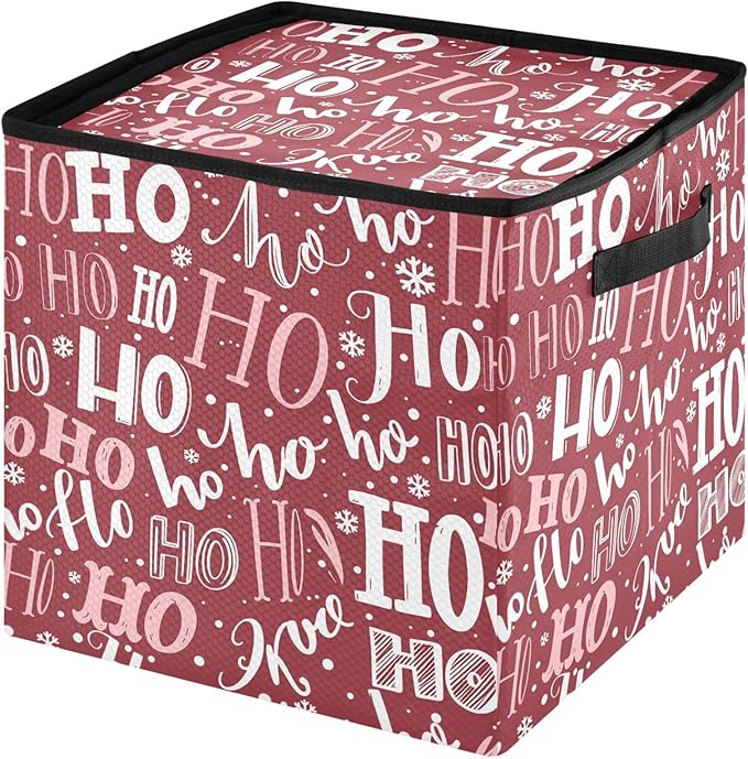 Santa Claus Red Christmas Ornament Storage Basket Box Winter Xmas Holiday Storage Container Cube with Adjustable Dividers for 64 Holiday Ornaments or Decorations Keeps Clean and Dry for Next Season