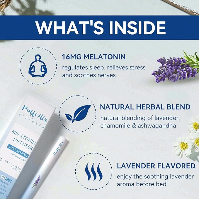Herbal Diffuser Duo, Liver Care and Sleep Diffuser Pens with Extract of Melatonin and Milk Thistle, 100% Natural Swap, Night Renewal Duo, 600 Uses Each