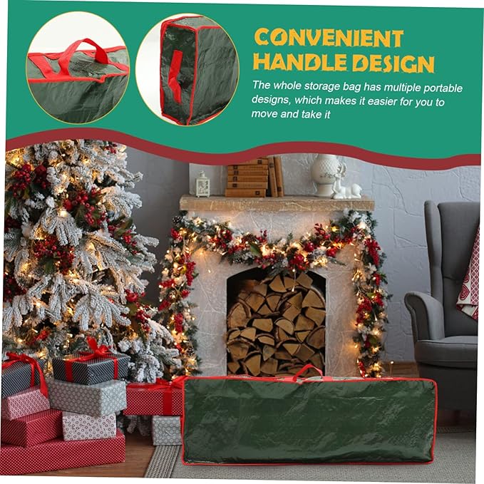 Gift Decoration Paper Storage Bag Wrapping Paper Pouch for Easy Organization Lightweight Tear-Resistant Container for Christmas Closet and Under Bed Storage