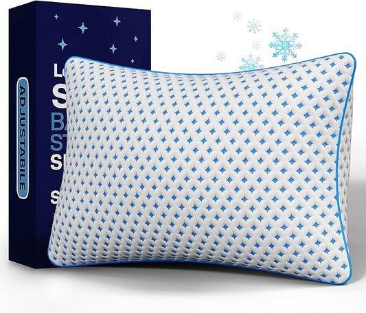 Memory Foam Pillow – Adjustable Loft Cooling Pillow King Size 1 Pack for Sleeping, Firm, Supportive, and Breathable Design for Hot, Side, Back, and Stomach Sleepers
