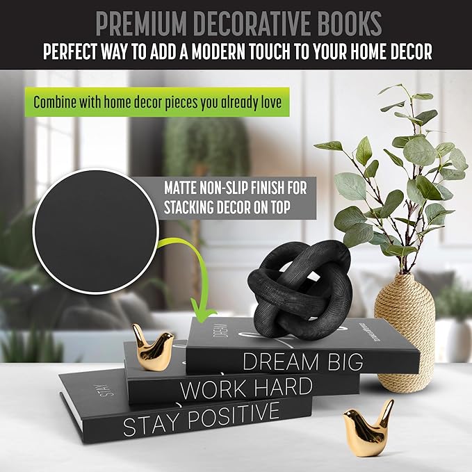 Decorative Books for Home Decor - Faux for decoration Coffee Table | Book Shelf Decor | Entryway | Console Table - Modern Luxury Designer Decor Set - Decorative for Display