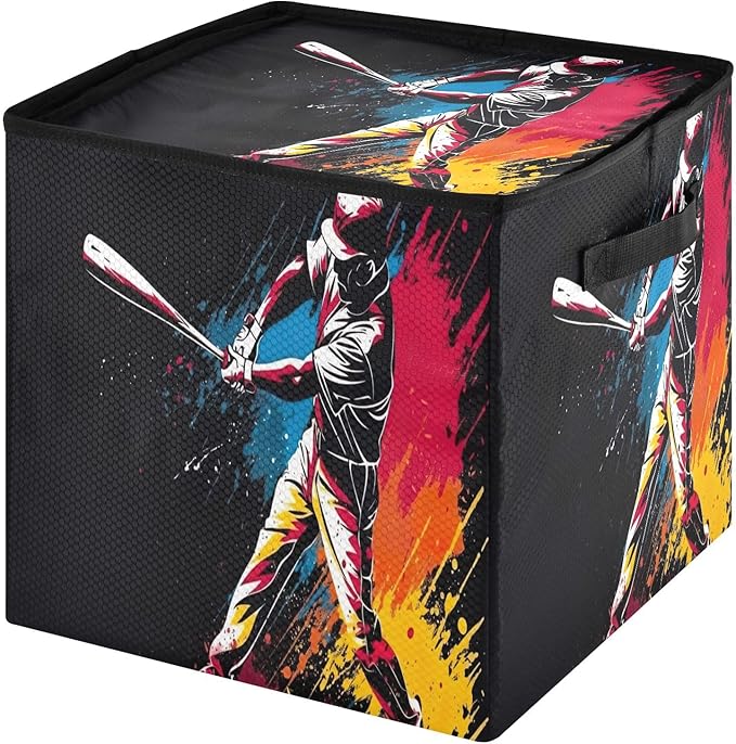 Kigai Baseballer Christmas Ornament Storage Box with Zipper & Adjustable Dividers Holiday Ornament Organizer Xmas Storage Container, 64 Balls