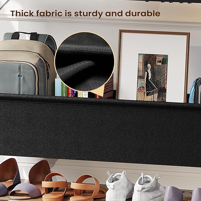 Asgolion Narrow Console Table, 47.2" Long Entryway Table with Storage Basket, Hallway Table, Mordern Industrial Sofa Tables for Living Room, Bedroom, Foyer, Office, Anti-tip Kit, Black