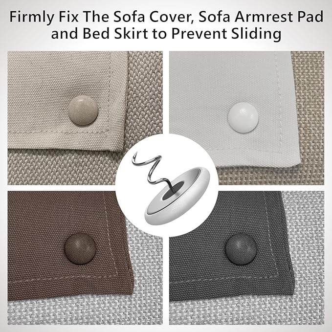Leather Upholstery Pins for Bed Skirts, Slipcovers, Sofa & Armchair Covers – Secure Furniture Fabric (12, White)