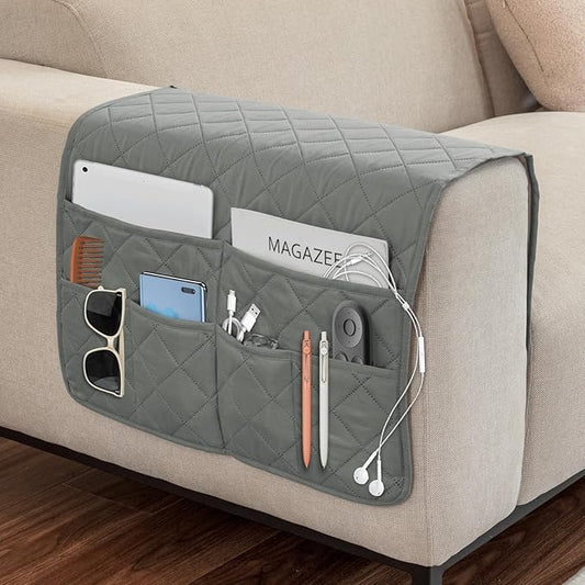 Remote Control Holder for Recliner,Non Slip Armchair Caddy,Sofa Armrest Storage Organizer for Recliner Couch With 7 Pockets for TV Remote,Cell Phone,Magazine