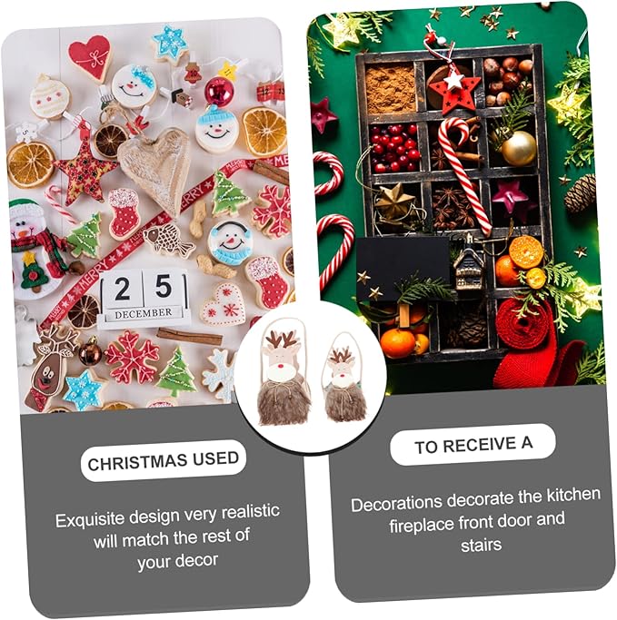 Abaodam 2pcs Fawn Design Candy Holder for Christmas Festive Storage Basket for Treats and Versatile Xmas Decoration and Packaging