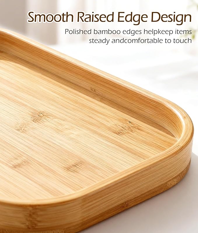 Sofa Arm Tray Table, Bamboo Couch Armrest Tray Clip-On with Adjustable Width Support Leg, Non-Slip Silicone Pads & Scratch Protection, Couch Side Table for Drinks, Snacks, Remote
