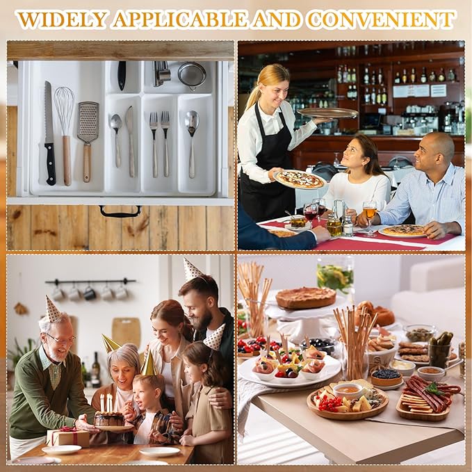 Suzile Acrylic Cutlery Storage Organizer Bin Silverware Caddy Countertop Knife Spoon and Fork Holder Kitchen 3 Section Tableware Storage Box for Cabinet Indoor Home Flatware Dining Room(White,L)