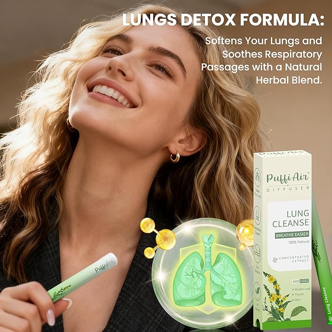Herbal Diffuser Trio, Lung Cleanse, Sleep and Relax Diffuser with Extract of Mullein, Melatonin and and Chamomile, 100% Natural Swap, Wellness De-Stress Trio, 600 Uses Each