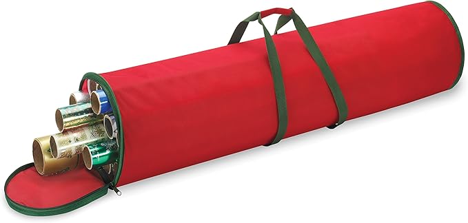 Whitmor Christmas Gift Wrap Organizer for 30" Rolls of Gift Wrap