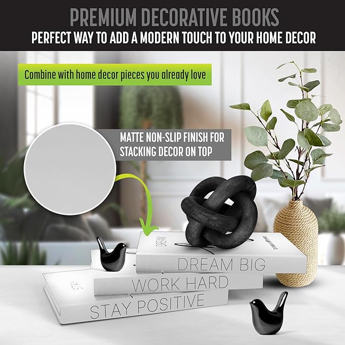 Decorative Books for Home Decor - Faux for decoration Coffee Table | Book Shelf Decor | Entryway | Console Table - Modern Luxury Designer Books Decor Set - Decorative for Display
