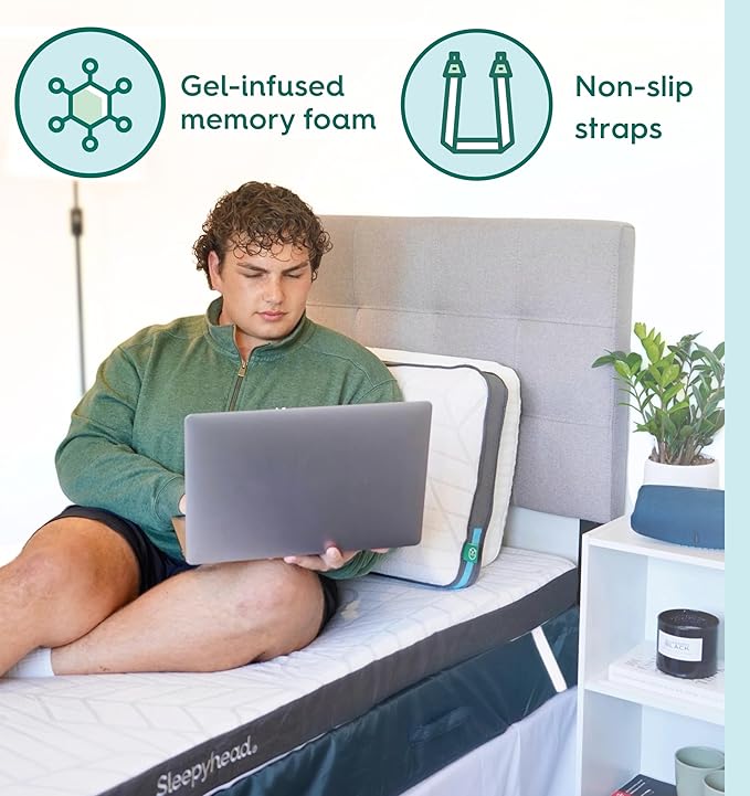 Sleepyhead Twin 3 Inch Mattress Topper for College Dorm Beds, Cooling Gel Memory Foam, Pressure-Relieving Comfort, Removable Washable Cover, CertiPUR-US® Certified (Twin 3")