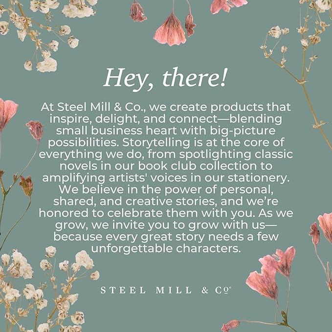 Steel Mill & Co Original Large Book-Shaped Decorative Vase, Ceramic Vases for Home Decor, Cute Bookshelf Decor, Unique Vase for Book Lovers, Alice's Adventures in Wonderland - Floral Nonsense